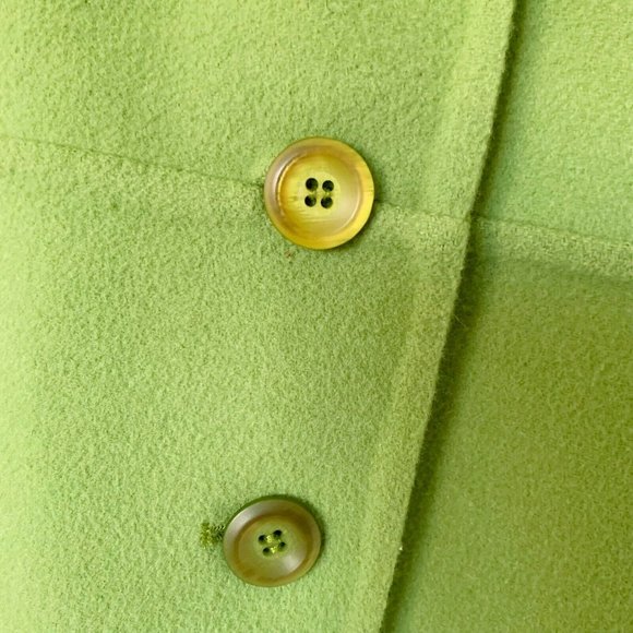 Etcetera Women’s Wool Blend Blazer Jacket Green Button Front 14 L Casual Career - Picture 4 of 11